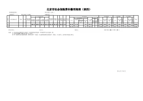 社保补缴明细表