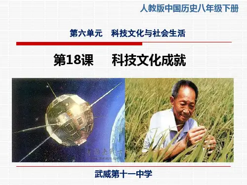 部编人教版八年级历史下册第18课科技文化成就