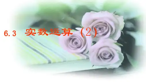 最新人教版七年级数学下册 6.3实数2 优质课件