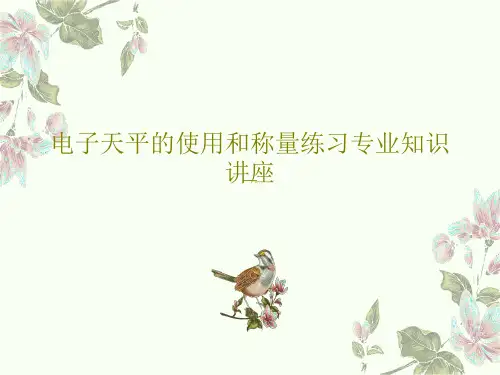 电子天平的使用和称量练习专业知识讲座共22页