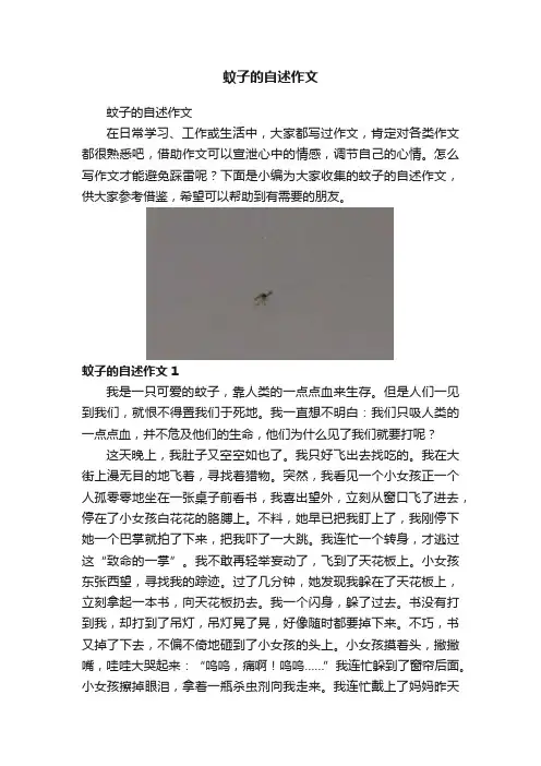蚊子的自述作文