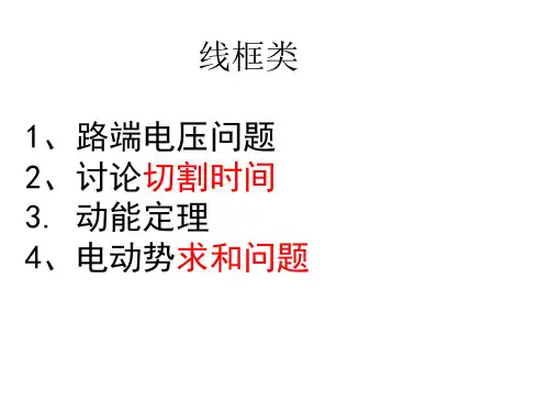 电磁感应专题线框类