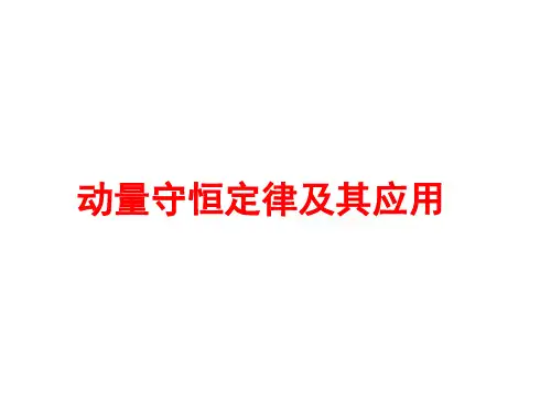 届高三物理第一轮复习动量守恒定律及应用(上课)PPT课件