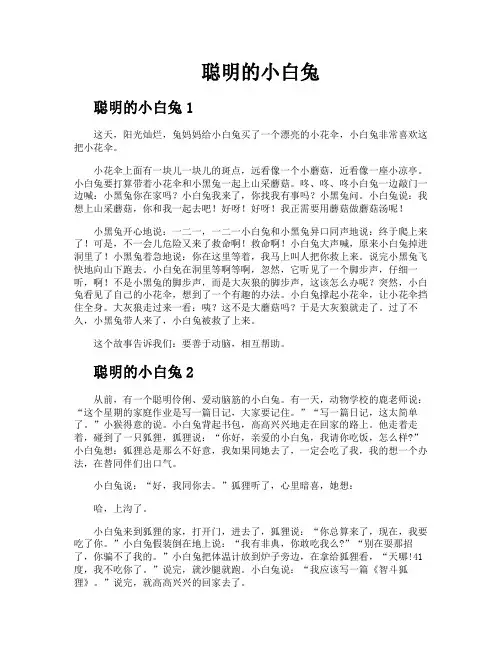 聪明的小白兔