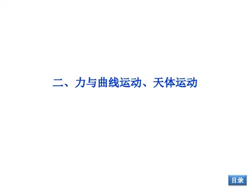 第三部分·考前给力回顾二力与曲线运动、天体运动