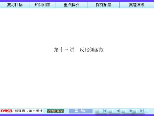 2014中考总复习第13讲反比例函数