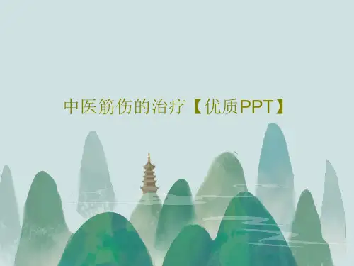 中医筋伤的治疗【优质PPT】37页PPT