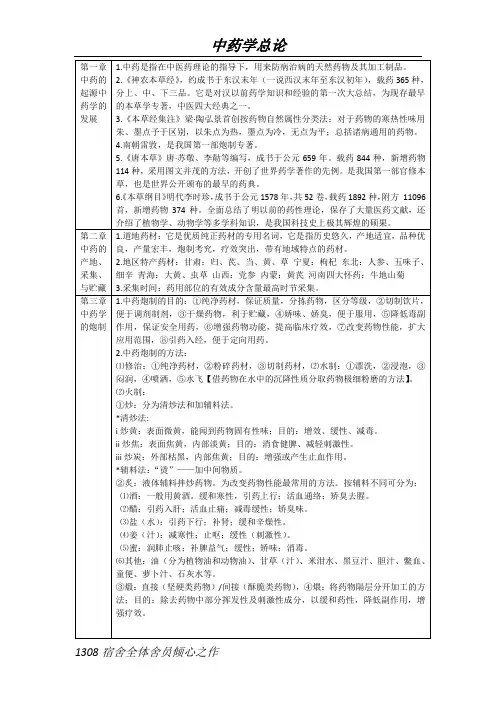 第一章 中药的起源中药学的发展