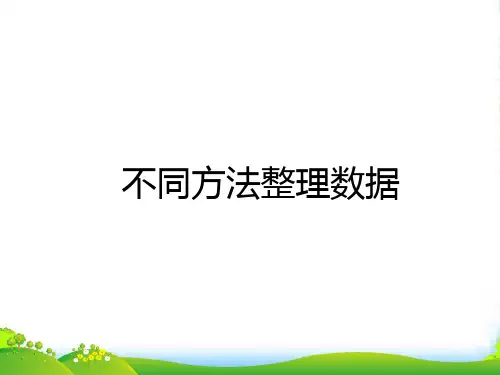 人教部编版二年级数学下册 不同方法整理数据-赛课课件 
