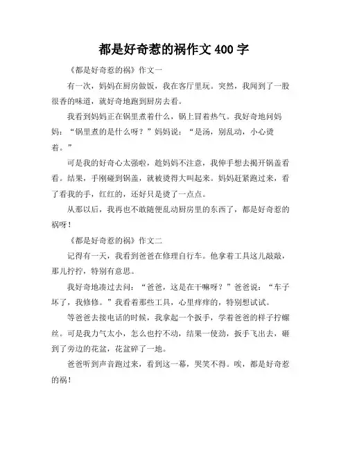 都是好奇惹的祸作文400字