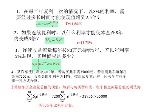 经济数学建模作业及答案