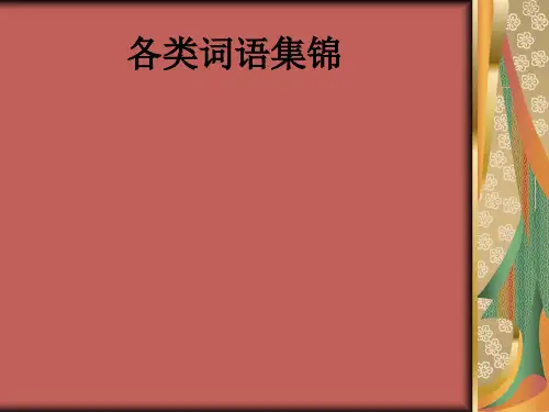 各类词语集锦ppt课件