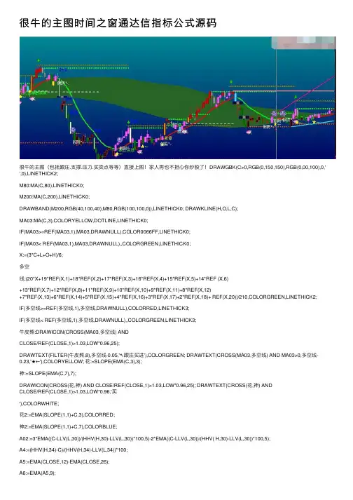 很牛的主图时间之窗通达信指标公式源码