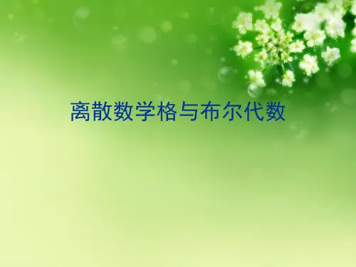 离散数学格与布尔代数优秀课件
