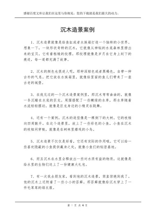 沉木造景案例