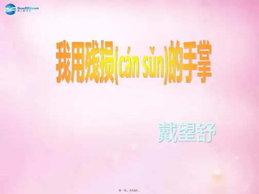 九年级语文下册 2《我用残损的手掌》课件 新人教版