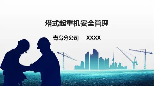塔式起重机安全管理培训教材PPT实用课件(共38页)