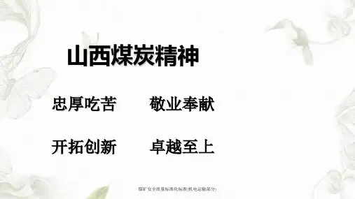煤矿安全质量标准化标准(机电运输部分)课件
