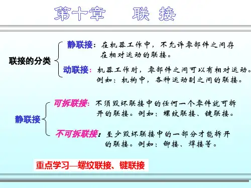 机械设计基础课件-联接