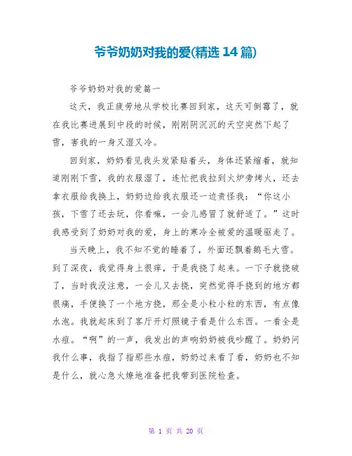 爷爷奶奶对我的爱(14篇)