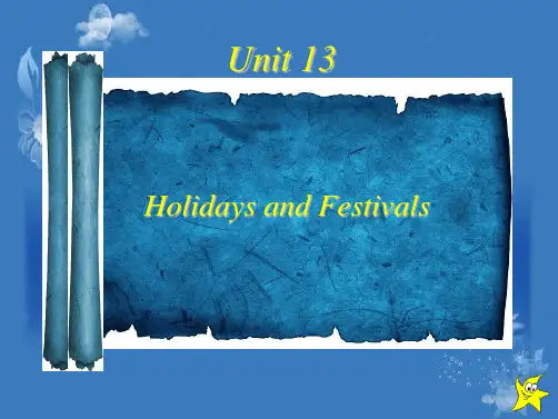 英国历史文化概况Unit13HolidaysandFestivals(共28张PPT)