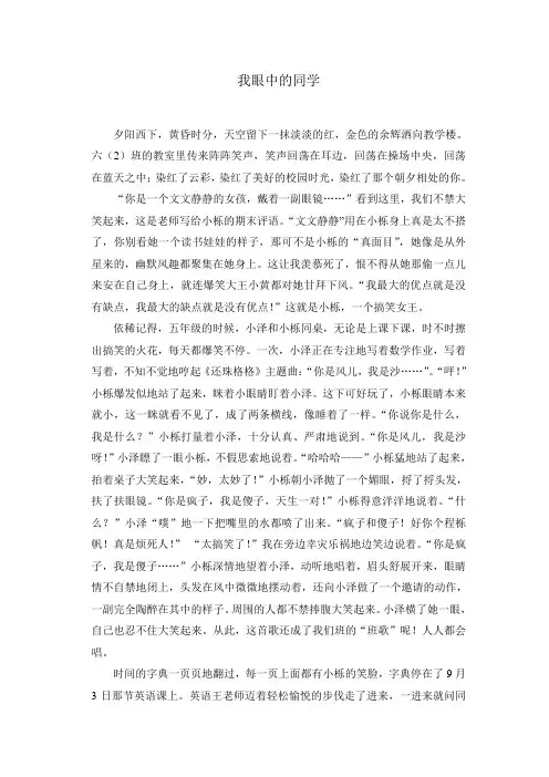 我眼中的同学