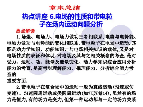 物理一轮复习课件：65《静电场》章末总结.ppt