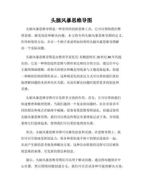 头脑风暴思维导图