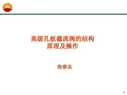 高级孔板截流阀讲解