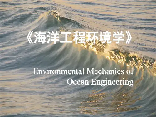 04.海洋工程环境学 海洋环境因素分析计算 