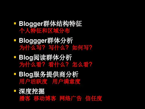 全球中文博客调查报告