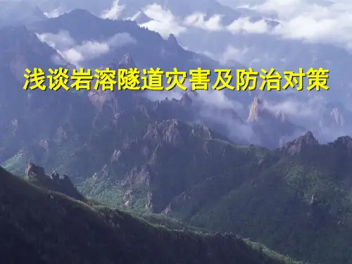浅谈岩溶隧道的灾害及防治对策