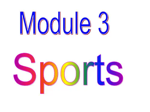 外研版英语八年级上册教学课件：Module3SportsUnit3Languageinuse