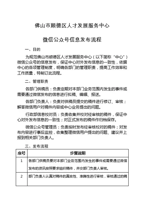 微信公众号信息发布流程