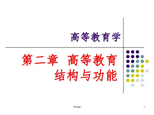 高等教育学第二章：高等教育结构与功能