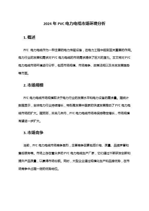 2024年PVC电力电缆市场环境分析