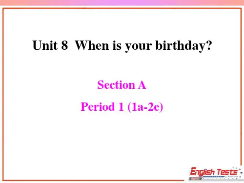 人教版新目标七年级上Unit8Section A-1
