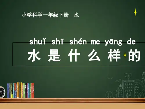 小学科学苏教版《水是什么样的》优秀PPT课件1
