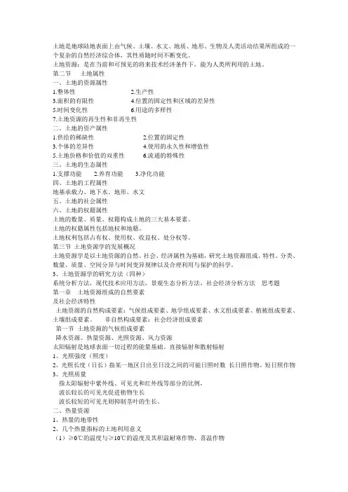 土地资源学
