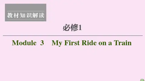 2020版高考英语一轮复习Module3MyFirstRideonaTrain课件外研版必修1