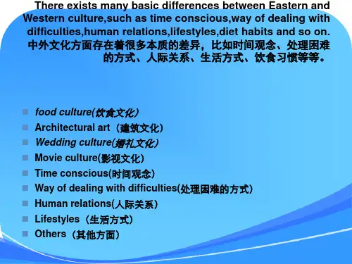 东西方文化差异(英文)