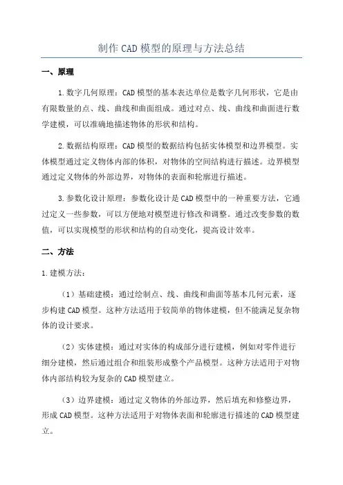 制作CAD模型的原理与方法总结