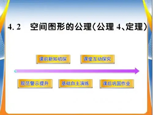 1.4.2空间图形的公理(公理4、定理) 课件(北师大版必修二)