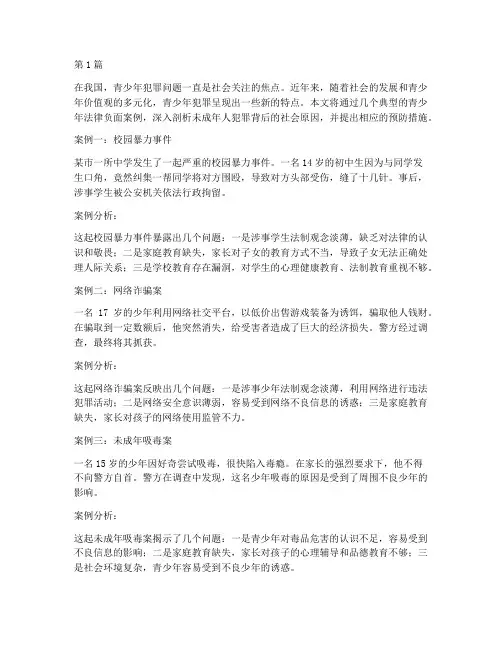 青少年法律负面案例(3篇)