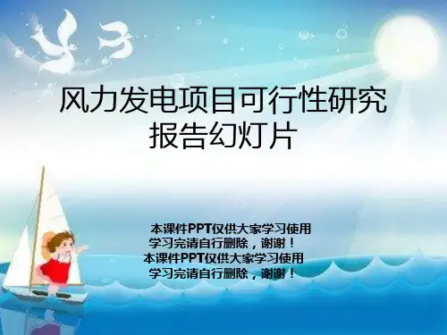 风力发电项目可行性研究报告幻灯片