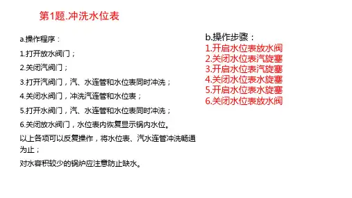 技能培训专题-锅炉实操