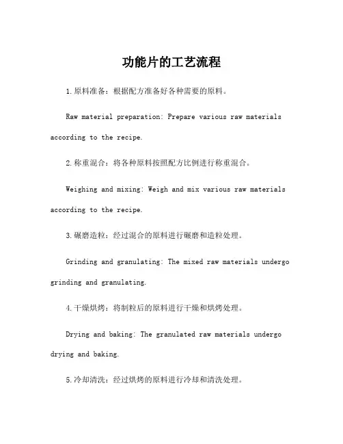功能片的工艺流程