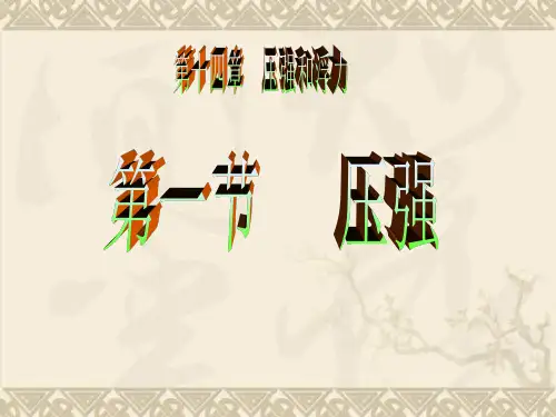 九年级物理 压强(第2课时)课件 人教新课标版