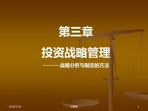 高级财务管理-投资战略制定PPT课件