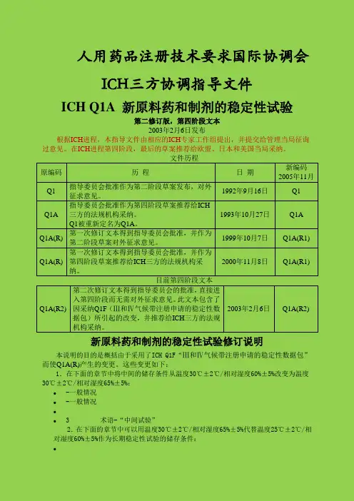 ICH Q1A中文版